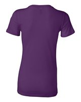 BELLA + Kaus katun wanita lengan pendek, Kaus katun ramping lengan pendek bersirkulasi udara 6004 kanvas