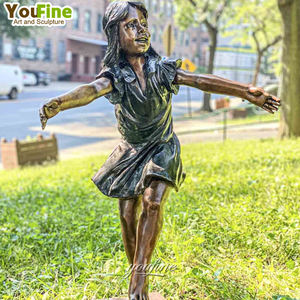 Escultura Decorativa de Jardín, Figura Artística Divertida de Mujer, Estatua de Chica Traviesa de Bronce - Product Image 4