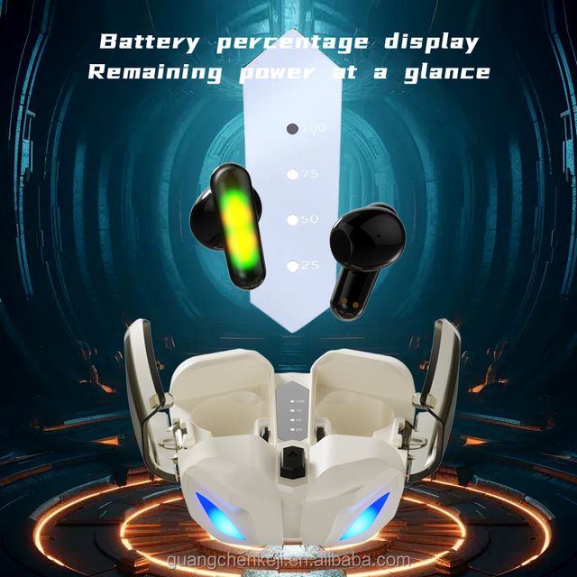 New Trendy K75 In-ear Headphones Noise Cancelling LED Power Display for E-sports & Mobile Streaming