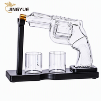 Ensemble de carafe à whisky en forme de pistolet personnalisé avec 2 verres, ensemble de bouteilles à liqueur créatives, ensemble cadeau pour bar à domicile et collectionneurs