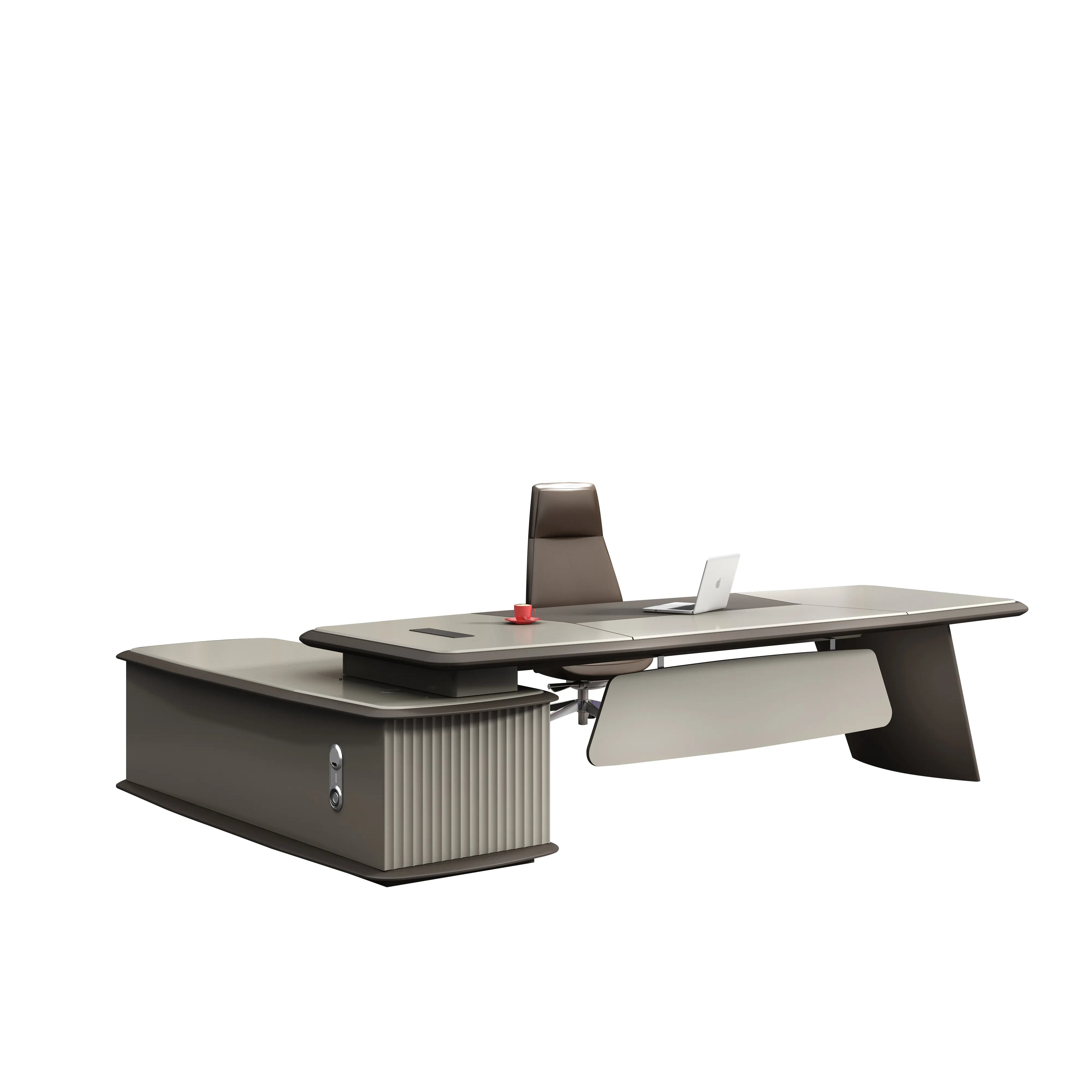 Walnut new fashion boss desk simple modern president manager lady big class desk combinazione tavolo e sedia singoli