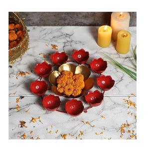 Thème moderne métal Urli Diya lot de 3 avec laiton pour décoration intérieure de la maison Diwali bol Diya pour la décoration de la maison - Product Image 5