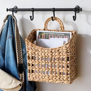 Water Hyacinth <b>Square</b> Hanging <b>Basket</b> with Handle Handmade Storage <b>Basket</b> Wholesale eco-friendly Made in Vietnam - Product Image 2