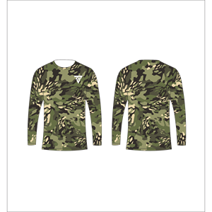 เสื้อยืดแขนยาวลายพรางสีเขียวมะกอกสำหรับผู้ชาย ลายพิมพ์นามธรรมแบบมีเท็กซ์เจอร์ Trackstar OEM แบรนด์ส่วนตัว TSI-G05-P0840 - Product Image 1