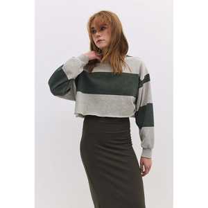 Sudadera Corta a Rayas - Product Image 1