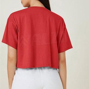 La mayoría de los colores de moda Loose Fit Oversized Women's Crop Top Plus Size Casual Wear Women Crop Top - Product Image 2