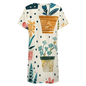 Camicia da <span class=keywords><strong>Notte</strong></span> Personalizzata a Maniche Corte con Vestibilità Comoda e Logo Personalizzato - Product Image 3