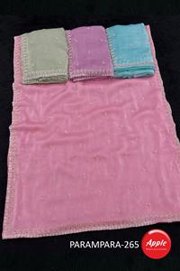 Parampara Gold Crush Beaded Elegance Traditional Style Silk <b>Fabric</b> Embroidered with Beads - Product Image 2