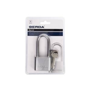 Cadenas à manille en acier GERDA baril 50mm avec manille allongée (BLISTER PACKAGE) - Product Image 1