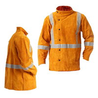 Chaqueta de Trabajo de Lona para Soldadura de Quick Leather, Resistente al Fuego, Resistente, Delgada, para Invierno, para Hombre y Mujer
