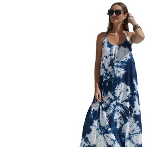Women Boho Floor-Length Autumn Natural 100% Cotton A-Line Maxi <b>Dress</b> Sleeveless Partywear Formal - Product Image 1