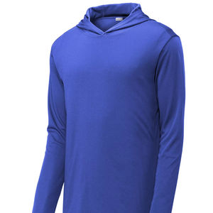 100% polyester interlock PosiCharge technologie sweats à capuche à manches longues jersey t-shirts - Product Image 1