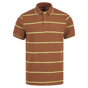 Camiseta de media manga a rayas para hombre, camisetas deportivas de poliéster, venta al por mayor, trabajo personalizado, moda de verano, golf, transpirable, OEM - Product Image 5