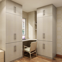 Ensemble de meubles de chambre à coucher personnalisé moderne en mélamine : armoire, commode, coffre de rangement et bureau