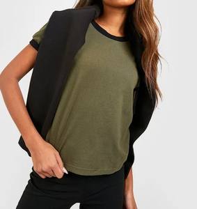 T-shirt en coton/polyester de qualité supérieure pour les femmes T-shirt athlétique en plein air anti-rétrécissement à col rond coupe régulière - Product Image 5