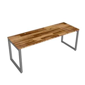 Industrial-Style 200x70cm Acacia <b>Wood</b> <b>Desk</b> with Iron Legs & <b>Solid</b> <b>Wood</b> Construction for Home/Study Use - Product Image 5