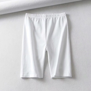 Bas quantité minimale de commande OEM ODM haute qualité taille haute blanc sans couture grande taille Fitness vêtements d'activité femmes dames Yoga Biker Shorts - Product Image 2