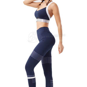 Vente chaude femmes Yoga ensemble solide noir entraînement Yoga costume grande taille Fitness vêtements de sport à la mode chaud pour les femmes - Product Image 5
