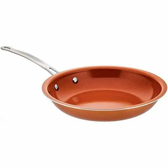 Sartén de cocina hecha de cobre de diseño personalizado de calidad superior Venta caliente Sartén de frotamiento para cocina Uso de cocina de hotel