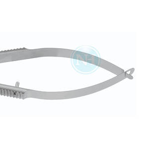 Tijeras Oftálmicas Quirúrgicas de Acero Inoxidable de Alta Calidad, Hojas Medianas Curvadas a la Izquierda para Corneoscleroma - Product Image 6
