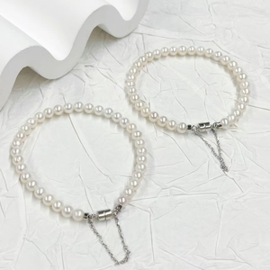 Pulsera de Perlas de Agua Dulce de Plata de Ley S925 de 5-6 mm, Pulsera Clásica de Perlas Blancas, Joyería Fina para Mujer - Product Image 3