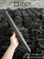 Charbon de bois activé en briquettes de bois dur en gros, prix d'usine, longue durée de combustion, forme hexagonale, 7900J de calories, exportation du Vietnam