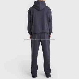 Ensemble Jogging Homme Personnalisable Deux Pièces Ensemble Pantalon de Jogging Évasé Streetwear Pantalon de Jogging et Sweat à Capuche Ensemble Survêtement pour Homme - Product Image 2