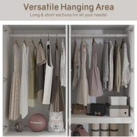 Prima Chambre à coucher de style européen moderne Armoire-penderie sur mesure Placard pour appartement