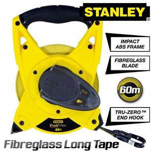 สำหรับ Stanley เทปไฟเบอร์กลาสยาว60เมตร2-34-824สำหรับอุตสาหกรรม DIY ใช้ปรับแต่งได้