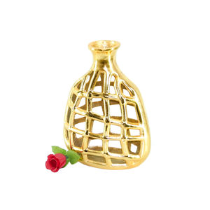 Jarrón de aluminio, decoración moderna para el hogar, diseño minimalista, arreglo floral con acabado metálico, jarrón contemporáneo elegante ligero - Product Image 5