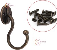 Meilleure vente à la main en laiton crochet à vêtements aiguilles à tricoter crochets forme et taille personnalisées crochet de suspension en laiton Antique de l'Indien