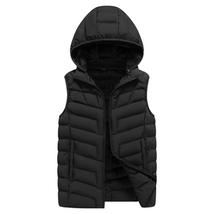 Veste d'hiver classique à col montant, imperméable, coupe-vent, matelassée épaisse, longue, avec logo sur le devant, portable et chaude - Product Image 3