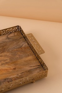 Premium Modern Luxury Serving Trays Customized Color <b>Decorative</b> Trays <b>for</b> Ramadan and Wedding Detachable Multifunctional - Product Image 5