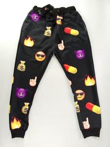 Joggers de algodón de alta calidad 100%, pantalones de hombre bordados en 3D impresos digitales de poliéster personalizados, servicio OEM disponible - Product Image 1