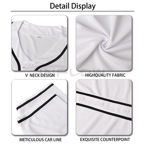 เสื้อยูนิฟอร์มเบสบอลพิมพ์ซับลิเมชันเสื้อทีมเบสบอลแขนสั้นครึ่งท่อน - Product Image 6