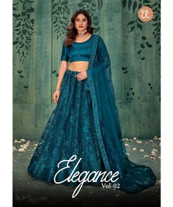 Nueva y atractiva novia, tela de tafetán lehenga choli con dupatta, ropa de mujer india, Surat al por mayor semicosido - Product Image 3