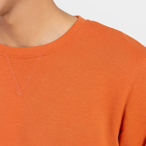 Sudadera de cuello redondo de algodón 100% para hombre, ropa de invierno de alta calidad, logotipo impreso y bordado personalizado, teñido liso con MOQ bajo - Product Image 2