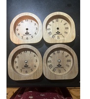 Horloge de bureau mécanique en bois moderne et écologique, affichage à aiguilles, design élégant, forme ovale, en résine, pour bureau/chevet, maison