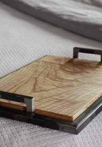 ถาดไม้เสิร์ฟอาหารทรงสี่เหลี่ยมผืนผ้าทำจากไม้ธรรมชาติขนาดมาตรฐานสำหรับบ้านและงานแต่งงานงานแฮนด์เมด - Product Image 6