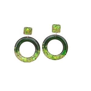 Elegant Handmade Colorful Resin <b>Earrings</b> for Trendy Bohemian Style with Artistic Layered Texture Eco-Friendly Mother's Day Gift - Product Image 6