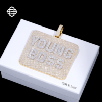 Pendentif personnalisé en argent plaqué 925 avec diamants Moissanite Iced Billion Dollar Baby pour hommes et femmes, bijoux Hip Hop Bling Rapper Streetwear