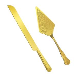 Juego de Servidores de Pastel Decorativos de Acero Inoxidable con Mango de Diseño, Ideal para la Presentación de Pasteles y Eventos Especiales - Product Image 2