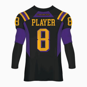 Ropa deportiva Camiseta de fútbol americano 100% Poliéster Sublimación Impreso Equipo Uniforme Ajuste personalizado para práctica y uso del juego - Product Image 2