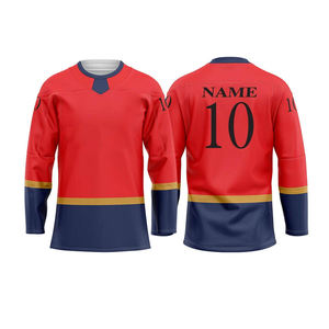 Ropa deportiva personalizada unisex, jersey de práctica de hockey sobre hielo con servicio OEM para adultos, jersey de hockey de equipo con diseño de sublimación - Product Image 4