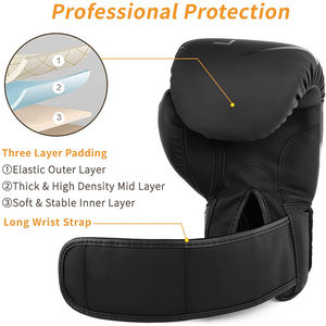 Gants de boxe professionnels Logo personnalisé en cuir combat entraînement choc gants de boxe couleur personnalisée hommes gants de boxe - Product Image 5