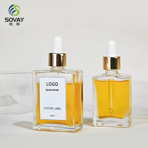 <span class=keywords><strong>30ml</strong></span> 50ml phẳng hình chữ nhật vuông rõ ràng thủy tinh tinh dầu Huyết thanh Chai nhỏ giọt với vàng đầu ống nhỏ giọt và tùy chỉnh hộp đóng gói - Product Image 4