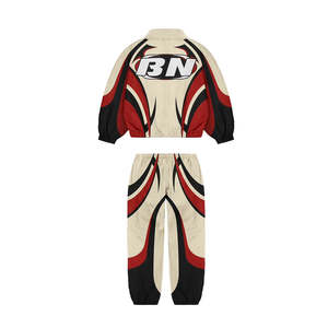 Ensemble de survêtement en nylon coupe-vent pour homme, sur mesure, avec fermeture éclair, sublimation, grande taille, imprimé, deux pièces, pour l'hiver - Product Image 2