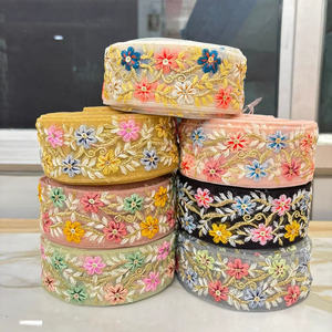 Encaje de Red Bordado con Hilo Metálico de Lujo Hecho a Mano, Accesorios de Novia Florales Ecológicos, Malla Suave para Vestidos de Noche con Perlas - Product Image 1