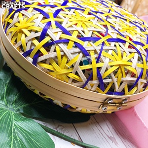 Vietnam de bambú bolsa de papel carbón natural tejida a mano bolso de paja 2020 venta al por mayor - Product Image 6