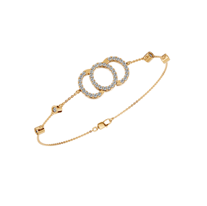 สร้อยข้อมือสามวงสีทอง14K ที่สง่างามสไตล์คลาสสิกข้อมือปรับได้พอดีกับ IGI ได้รับการรับรองจากห้องปฏิบัติการ - Product Image 6